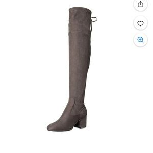 Over-the-Knee Suede Gray Boots